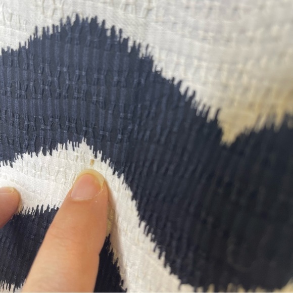 Taylor Chevron Zig Zag Jacquard Black White Fit Flare Dress Size 4 - Picture 15 of 15